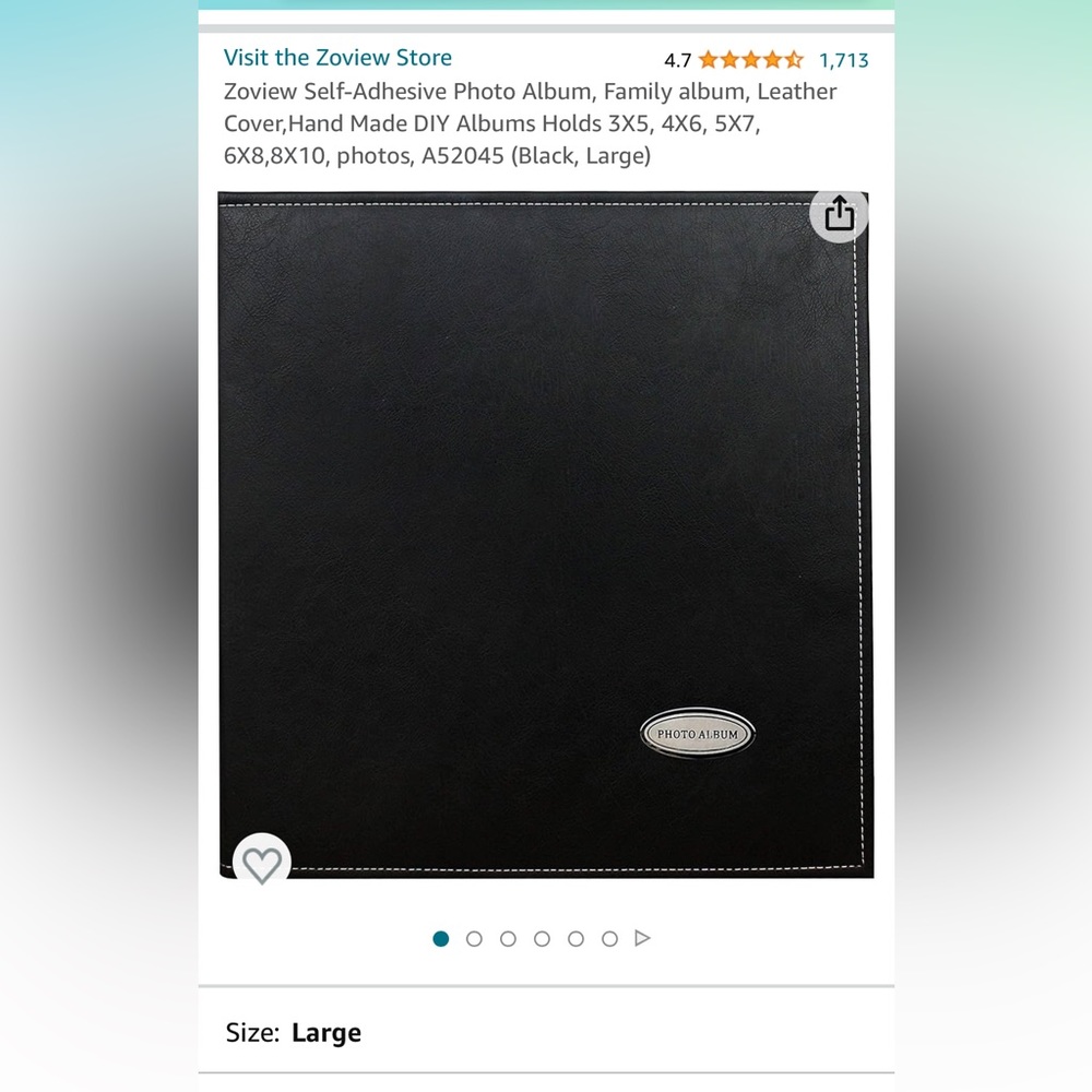 Black photo album Unopened brand new
